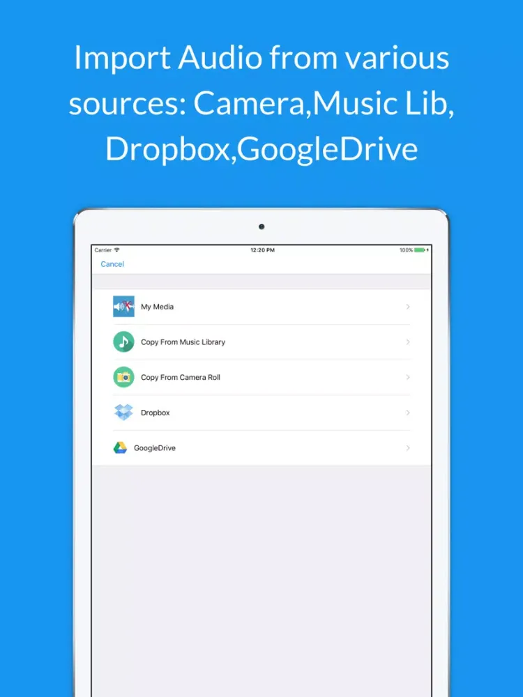 تصاویر Audagram - Audio Editor iPad 