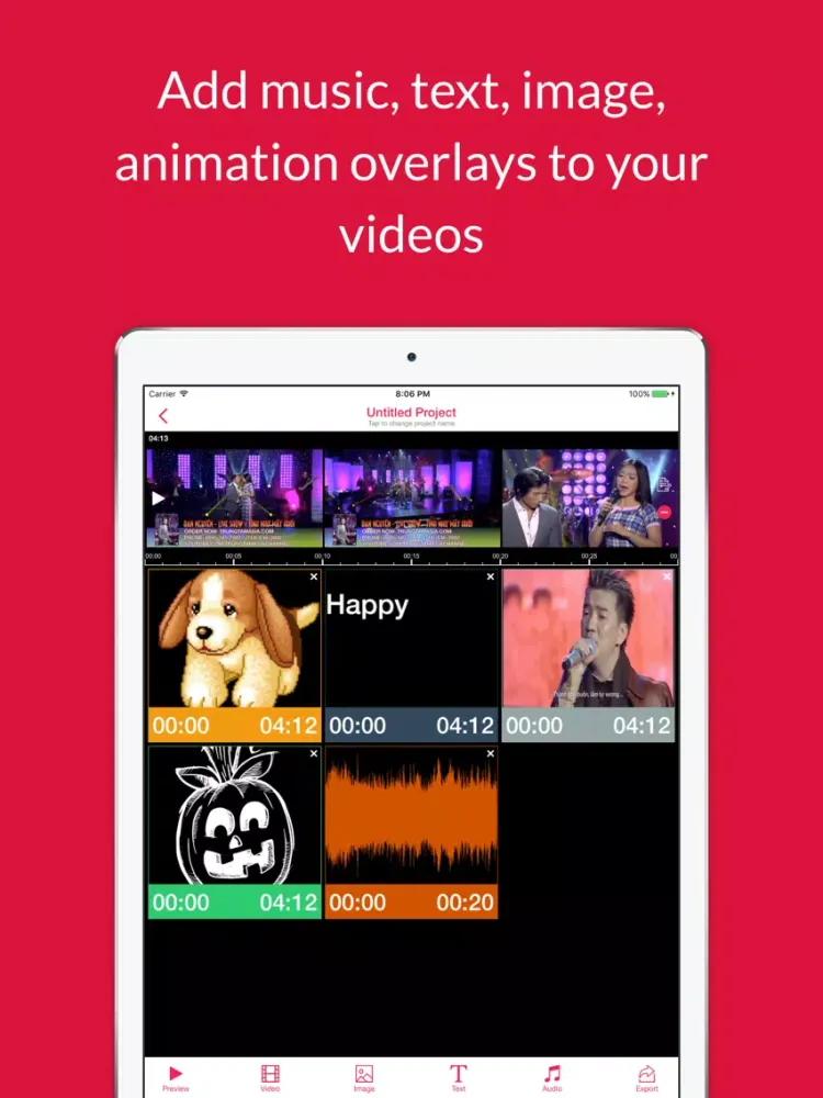 VidAnimate - Video Editor iPad Screenshots