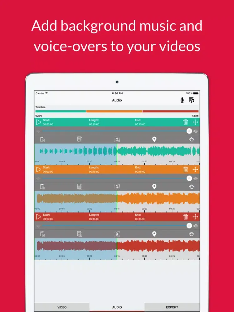 Captures d'écran de Viva Recorder Pro - Record Video With Background Music iPad 