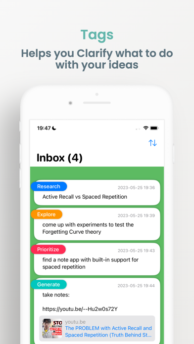 Capture & Process: GTD Inbox Screenshots