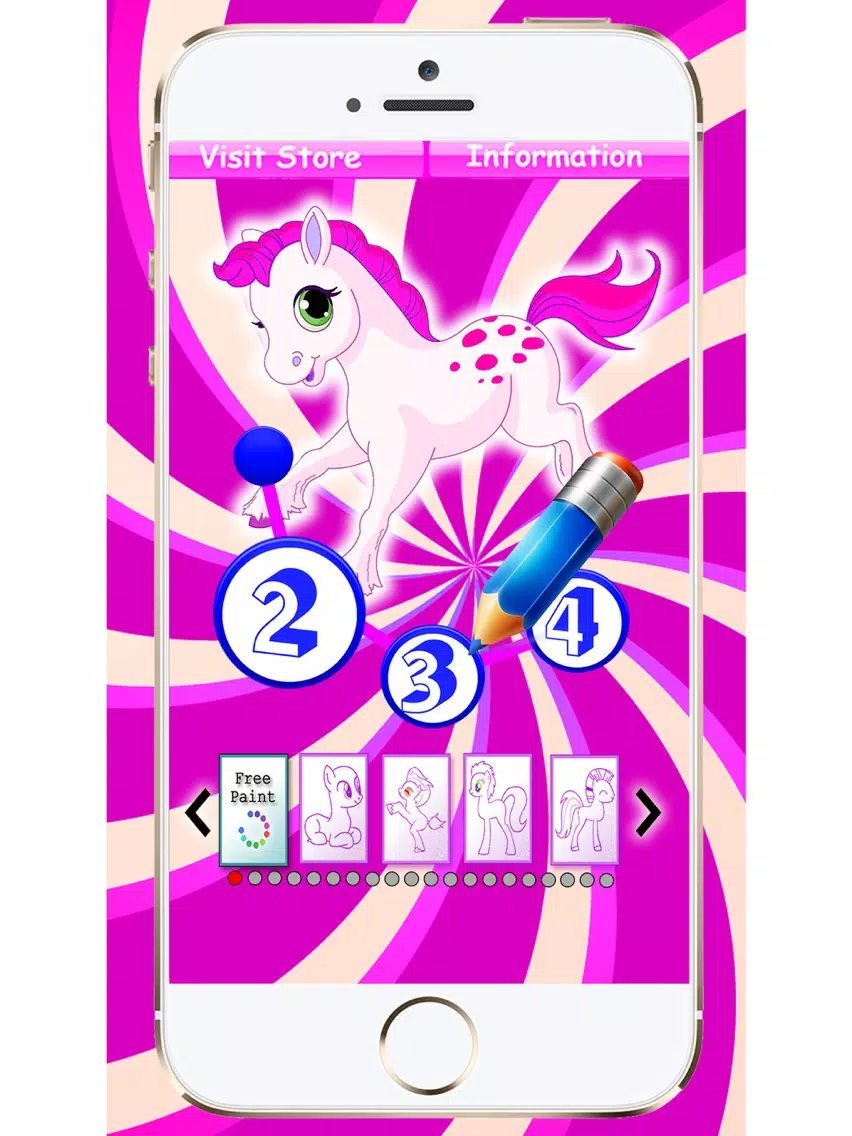 Screenshot di Ponys Connect The Dots + Paint iPad 