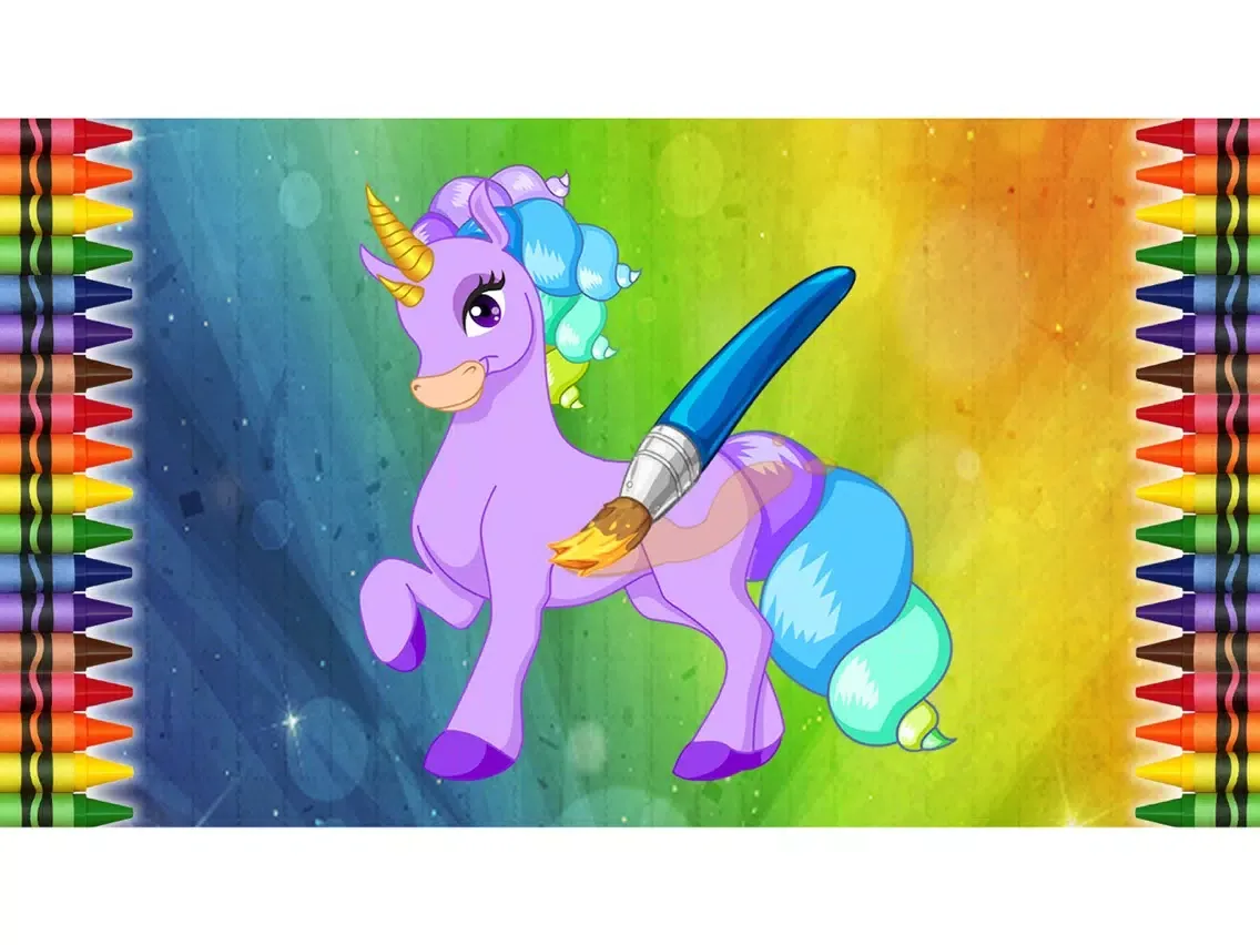 Ponys Unicorns And Horses To Coloring iPad  سکرین شاٹس