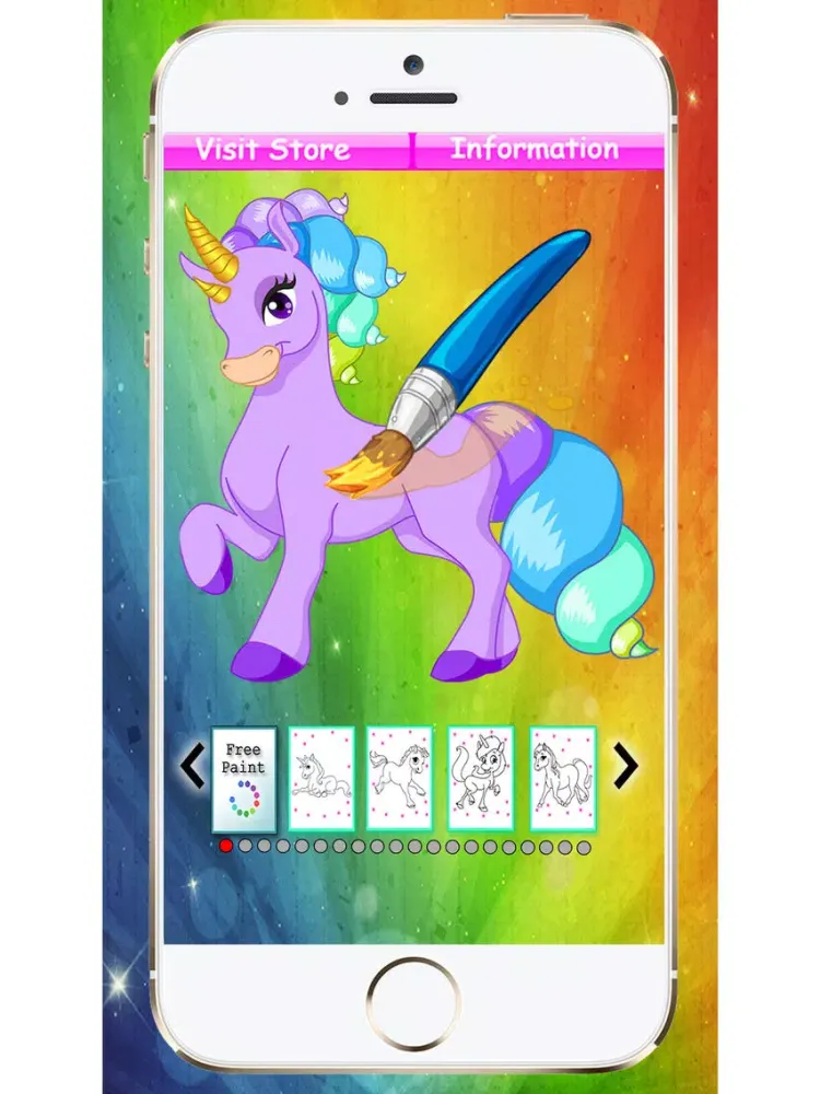 Ponys Unicorns And Horses To Coloring iPad  سکرین شاٹس