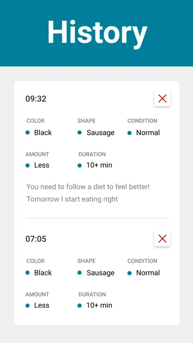 Poop Tracker - Low Fodmap Diet স্ক্রিনশট