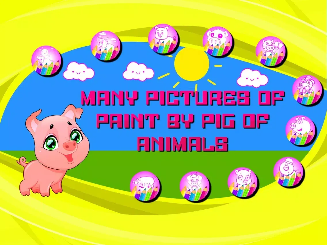 Tangkapan layar Pop Pig Book to Paint iPad 