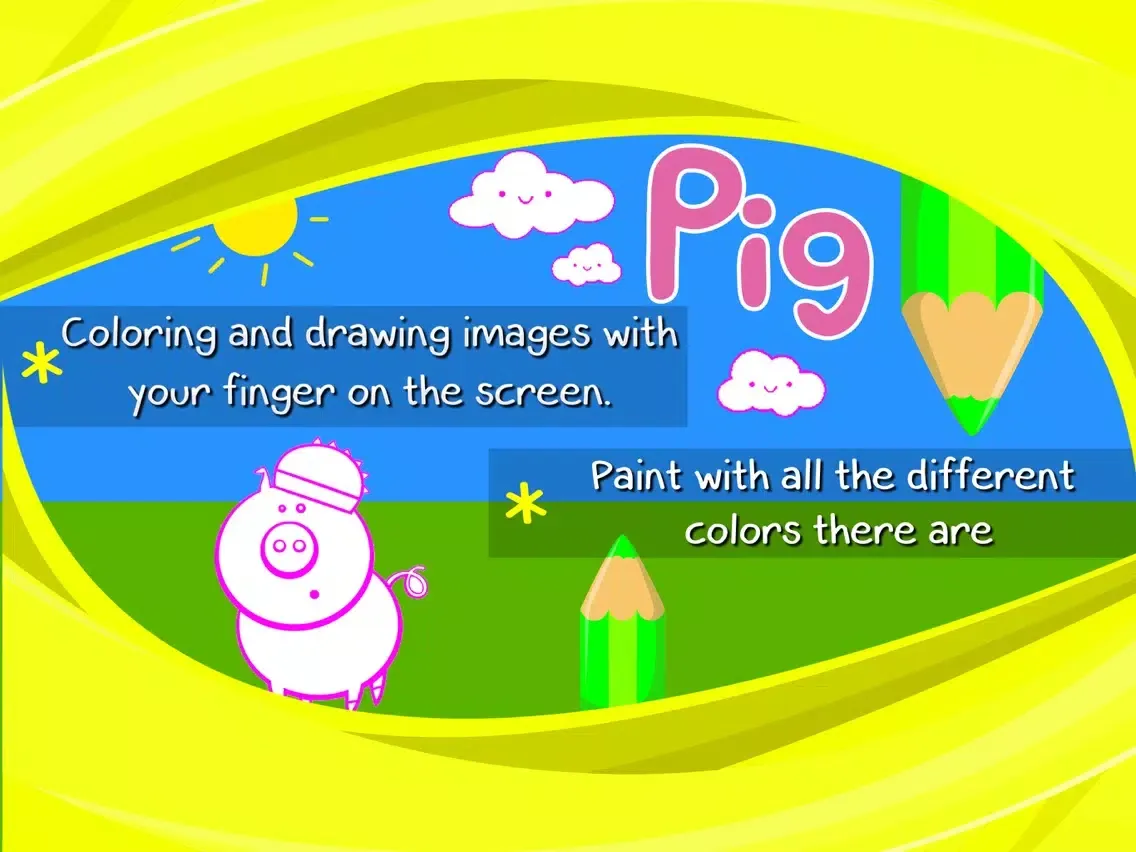 Tangkapan layar Pop Pig Book to Paint iPad 