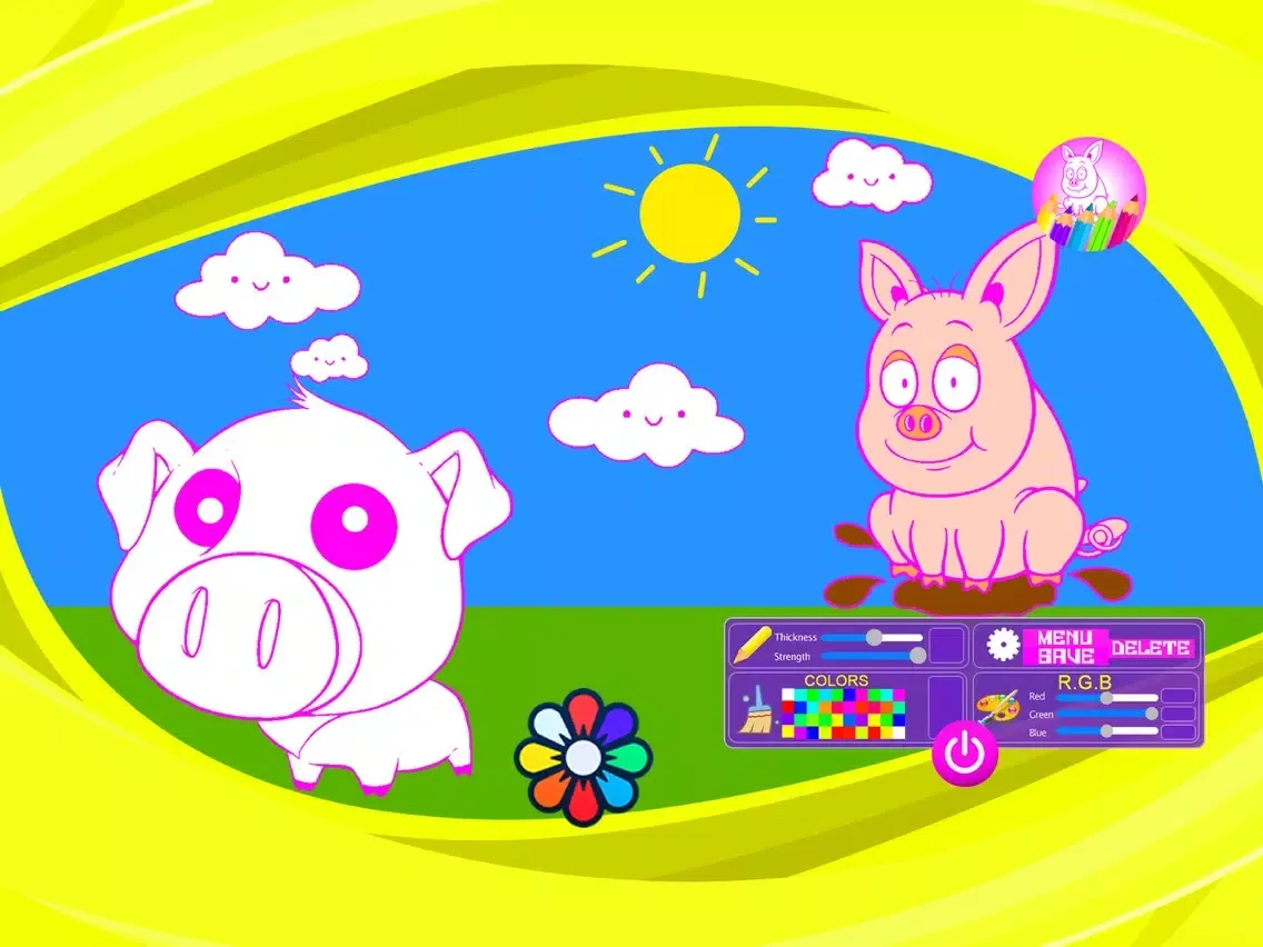 Tangkapan layar Pop Pig Book to Paint iPad 