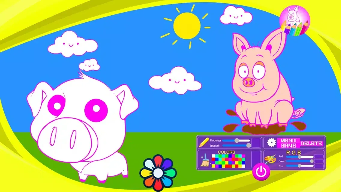 Tangkapan layar Pop Pig Book to Paint