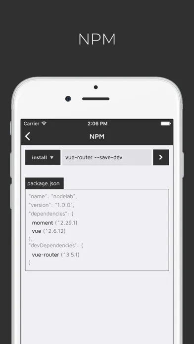 Tangkapan layar Node.js Lab