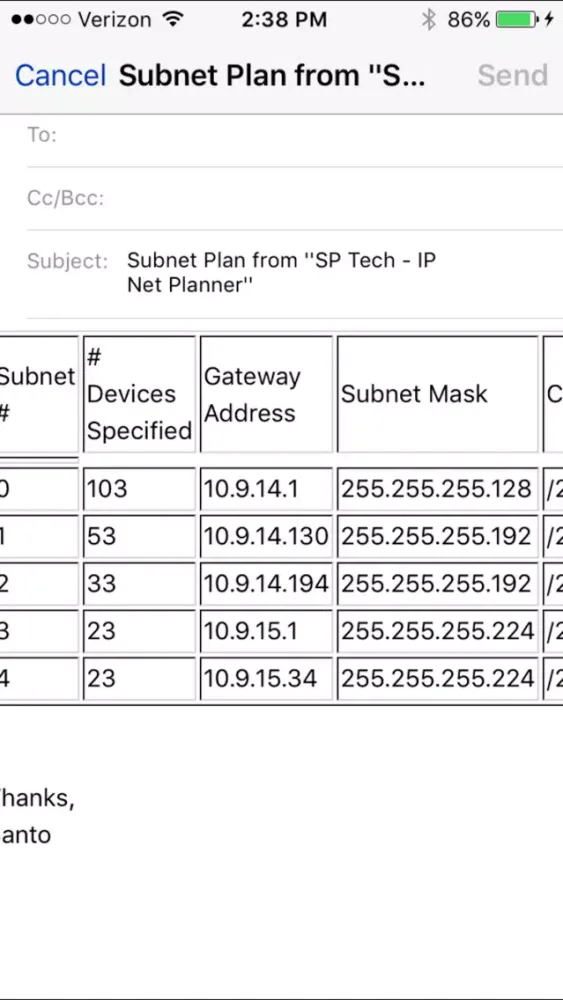 IPv4 Net Planner -Mobile スクリーンショット