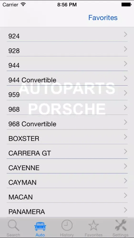 Capturas de pantalla de Autoparts for Porsche