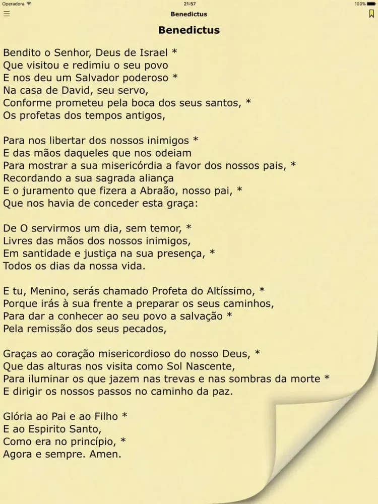 Tangkapan skrin Livro de Orações (Oração da Manhã e Noite) Prayer Book in Portuguese iPad 