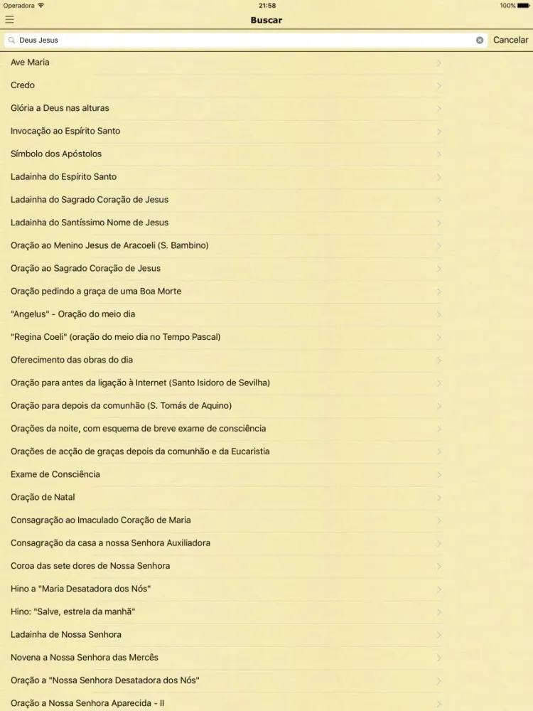 Tangkapan skrin Livro de Orações (Oração da Manhã e Noite) Prayer Book in Portuguese iPad 