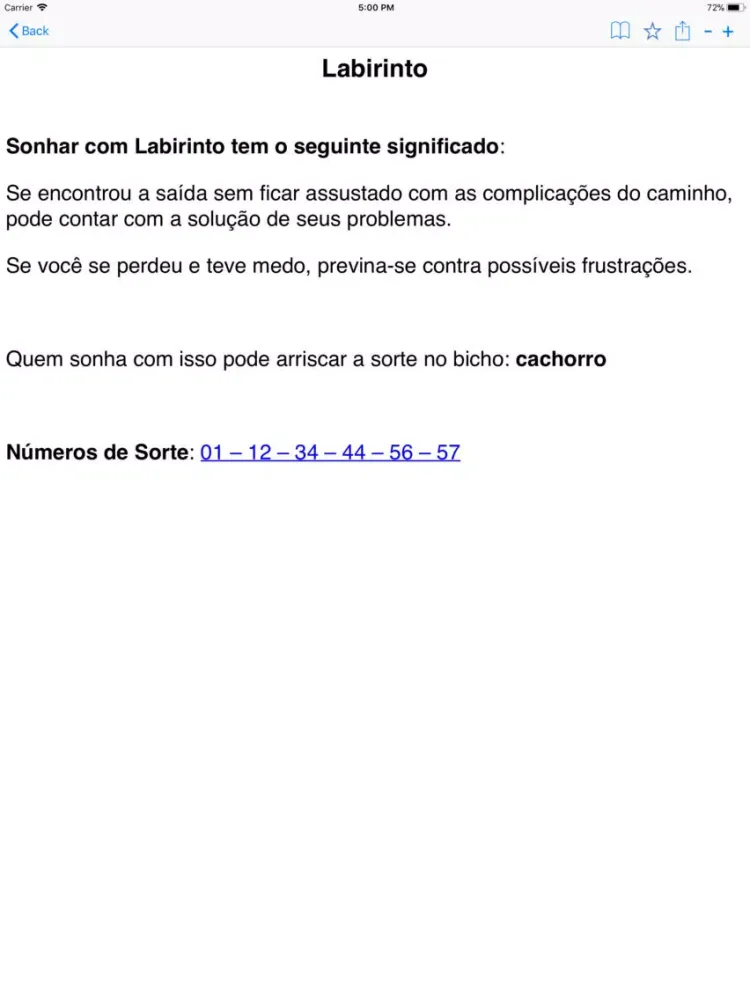 Signíficado dos Sonhos Offline iPad  Screenshots