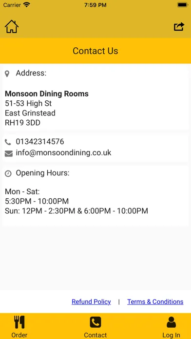 Monsoon Dining Rooms スクリーンショット