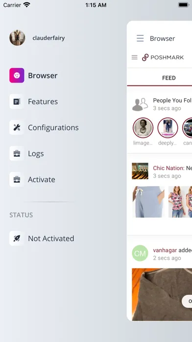 Tangkapan layar Poshmark Pro Tools