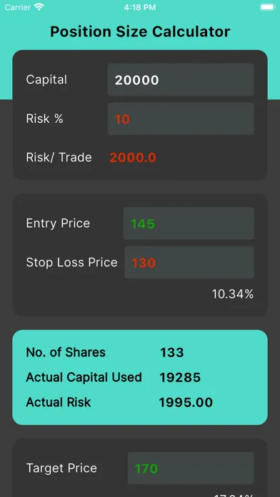 FX - Position Size Calculator应用截图