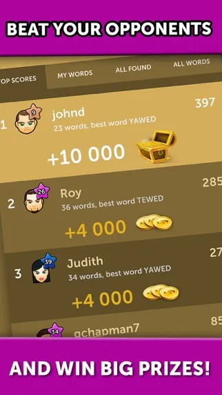 Capturas de tela do Word Warriors - Realtime Online Word Battles for 2 Players