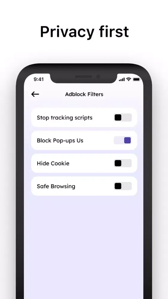 Tangkapan skrin Power AdBlock & Security