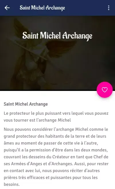 Capturas de tela do Prière a Saint Michel archange