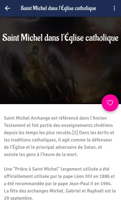 Capturas de tela do Prière a Saint Michel archange