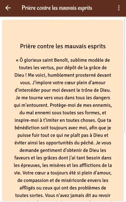 Prière contre mauvais esprits应用截图