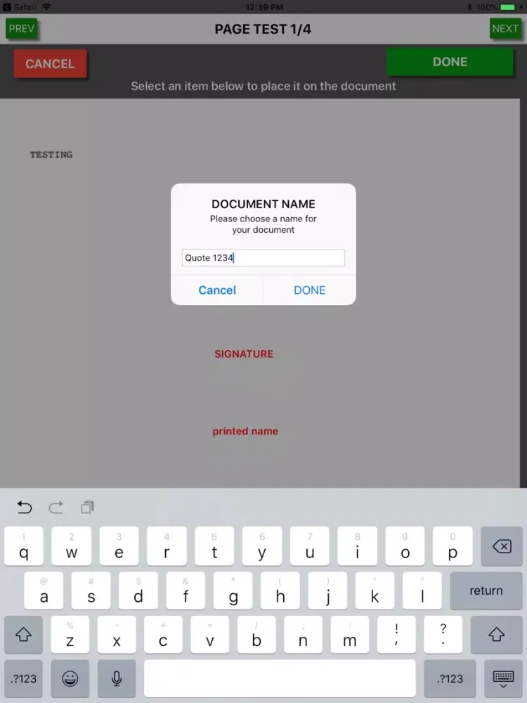 Zrzuty ekranu NowYouSign iPad 