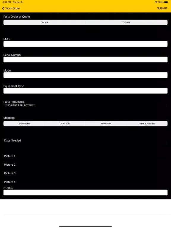 Capturas de pantalla de Parts Request Power i4 iPad 