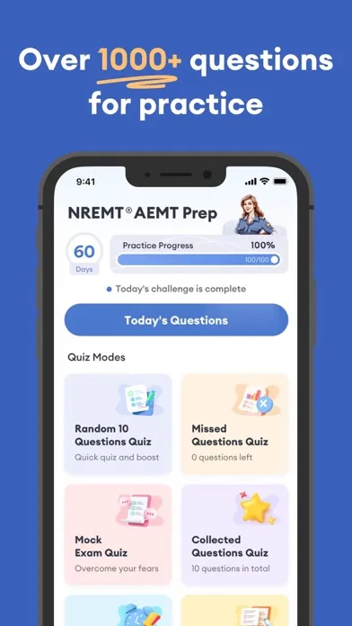 Tangkapan layar AEMT Exam Practice 2024