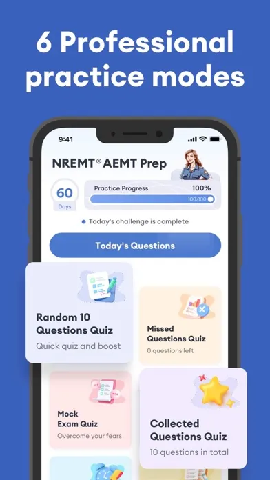 Tangkapan layar AEMT Exam Practice 2024