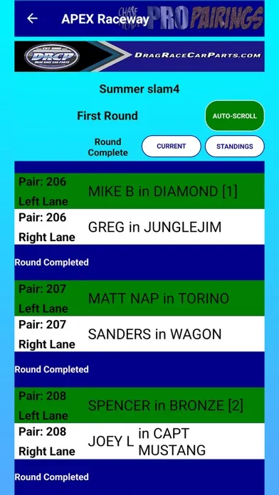 Tangkapan skrin Pro Pairings