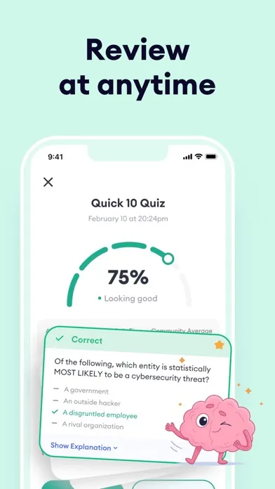 Ảnh chụp màn hình của CISSP Test Prep 2024