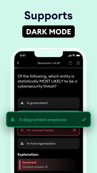 Ảnh chụp màn hình của CISSP Test Prep 2024