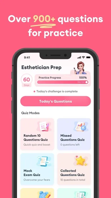 Esthetician Exam Prep Practice سکرین شاٹس