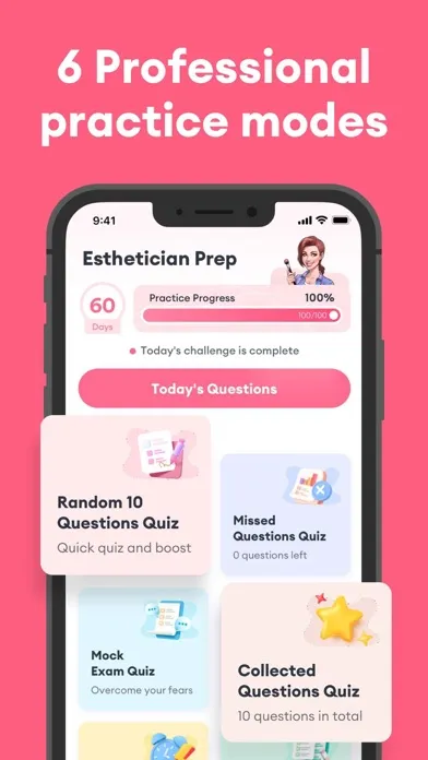 Esthetician Exam Prep Practice سکرین شاٹس