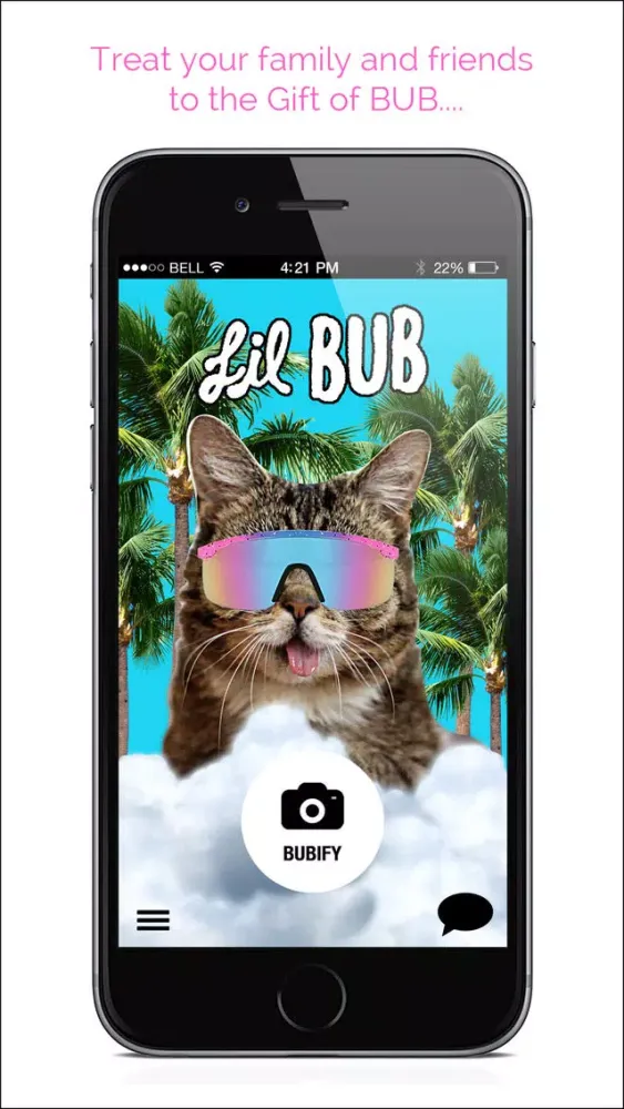 Capturas de tela do Lil BUB