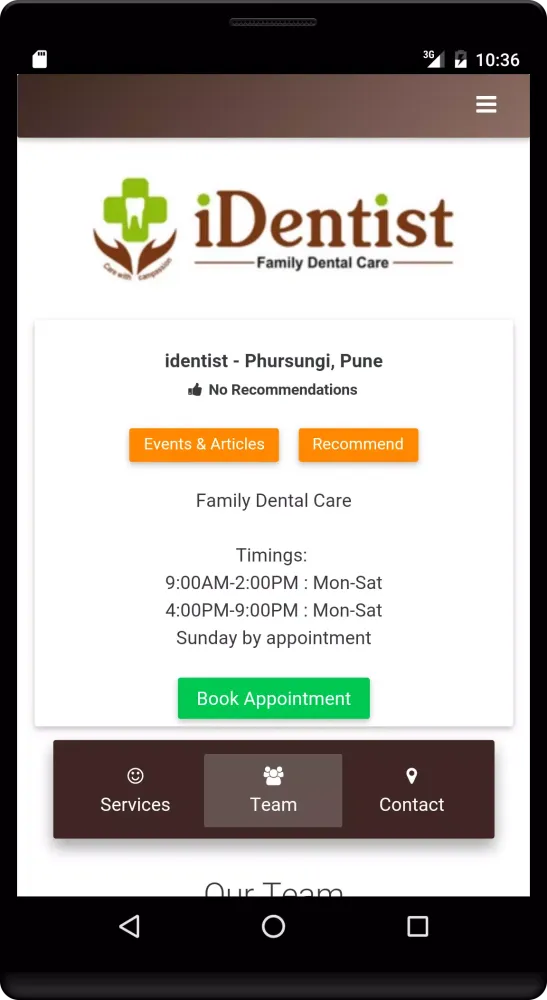 Capturas de pantalla de iDentist Dental Care