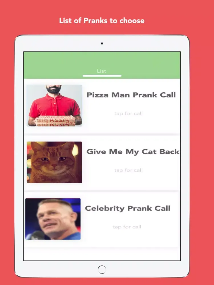 Tangkapan skrin Dial for Pranks - Prank Call iPad 