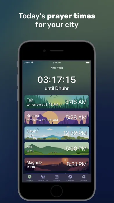 Prayer Times · Screenshots