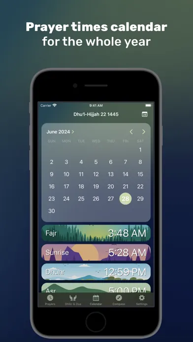 Prayer Times · Screenshots