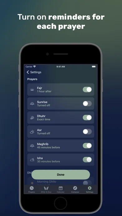 Prayer Times · Screenshots
