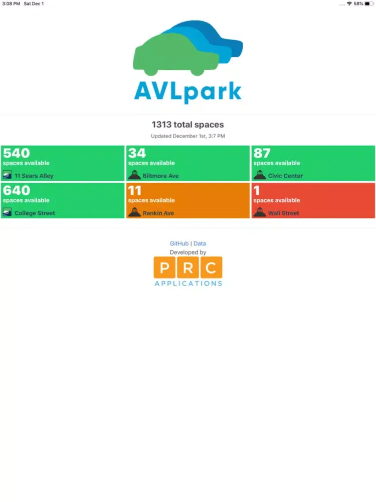 ภาพหน้าจอของ AVLPark iPad 