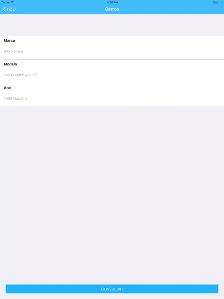Preço Fipe iPad  স্ক্রিনশট