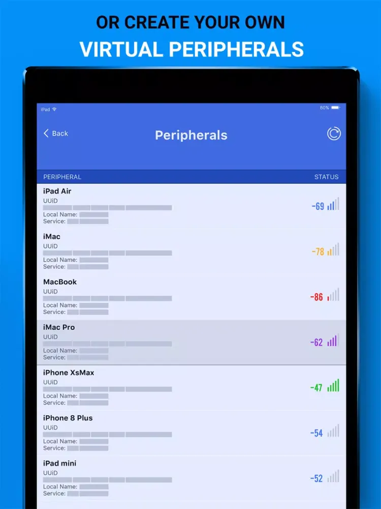 Capturas de pantalla de Premium BT Notifier iPad 