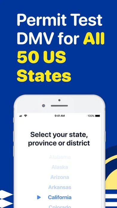 Captures d'écran de DMV 2024 Permit Practice Test
