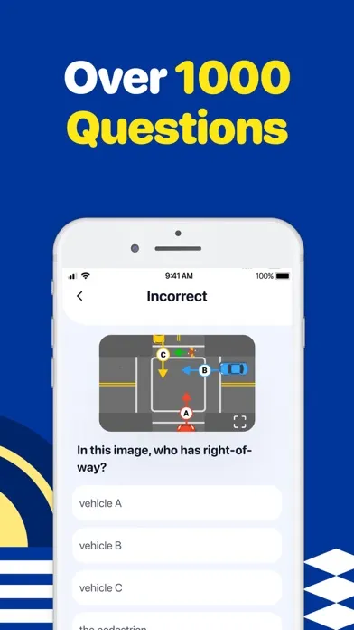 Captures d'écran de DMV 2024 Permit Practice Test