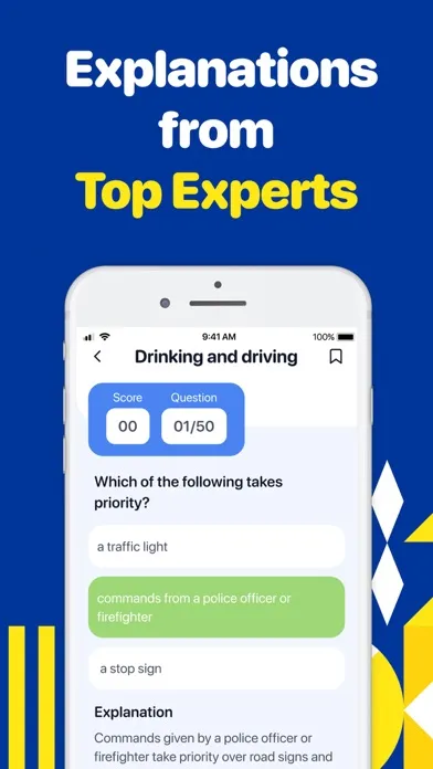 Captures d'écran de DMV 2024 Permit Practice Test