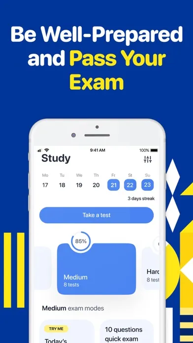 Captures d'écran de DMV 2024 Permit Practice Test