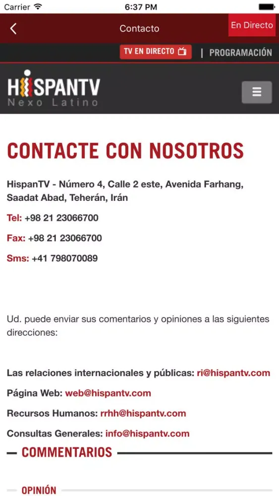 HispanTV Screenshots