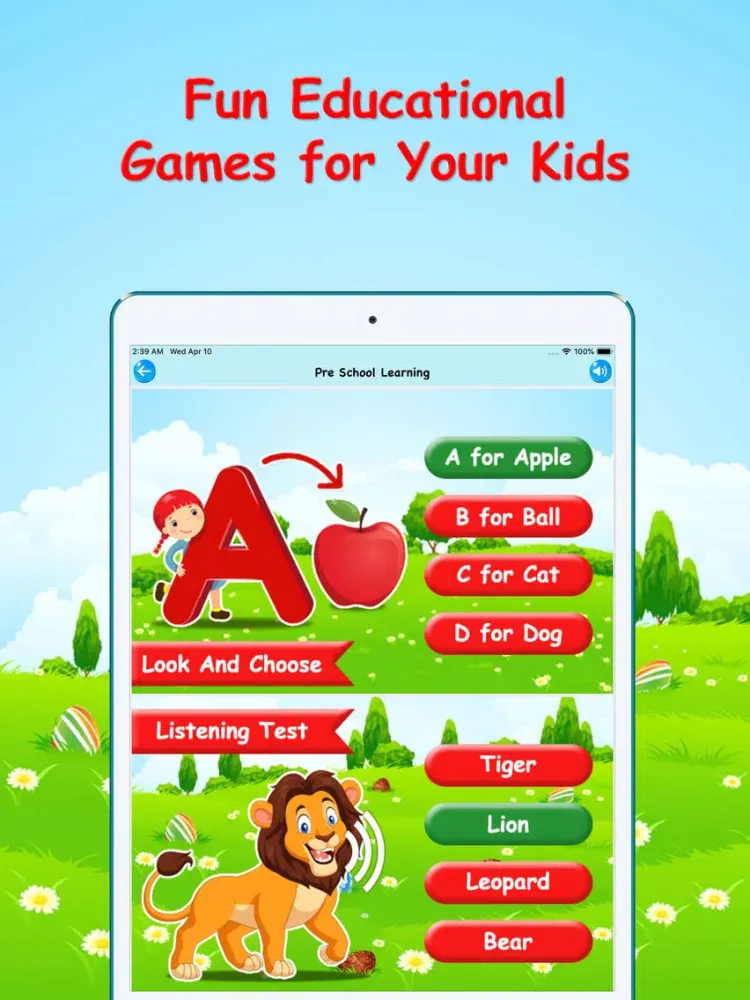 ภาพหน้าจอของ Preschool Learning - Kids Game iPad 